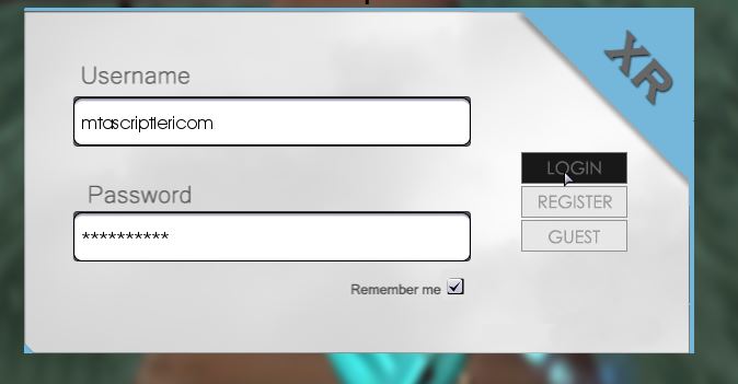 Простая Login panel