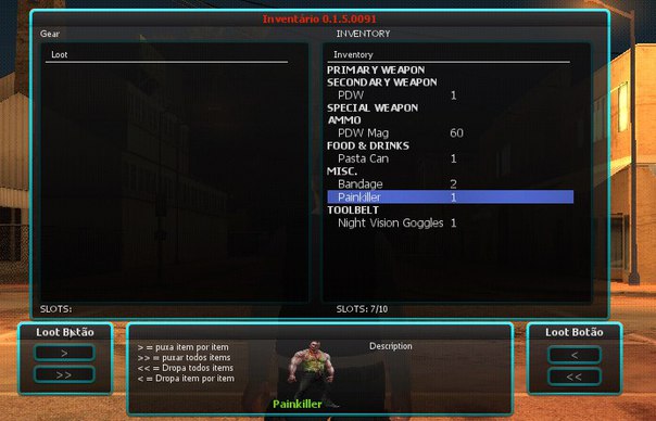 Новый инвентарь DayZ MTA